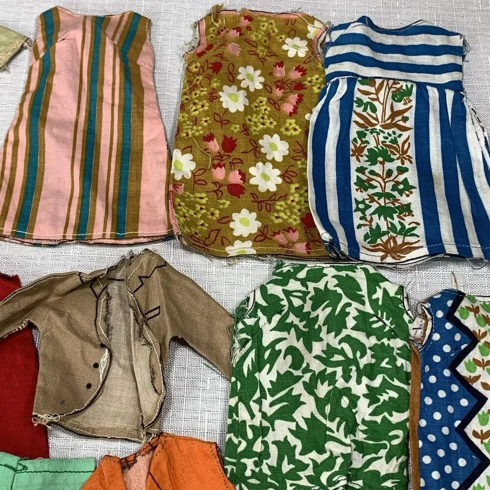 Vintage Barbie Doll Cut And Sew Clothing Lot Mod Fashion Learn To Sew Collectibl